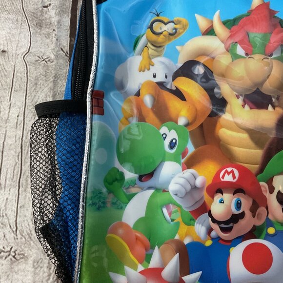 Nintendo Super Mario Friends Laptop 17" Backpack Mesh Pockets & Padded Straps - Picture 3 of 8